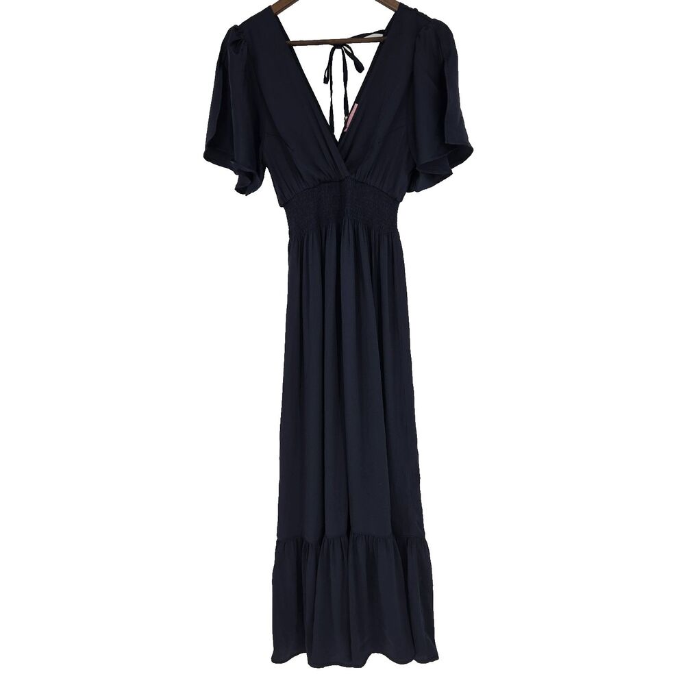 Le Dressing By Boubou Victorian Maxi Dress 12 Tiered Deep V Neck